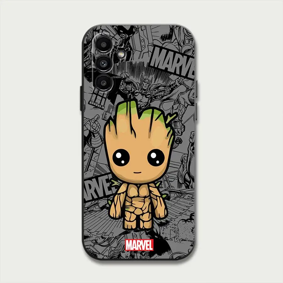 Phone Case for Motorola Moto Eage 30 Lite 20 40 Pro G9 Power G9 Play One Funsion Plus Marvel Groot Spiderman Black Soft Cover