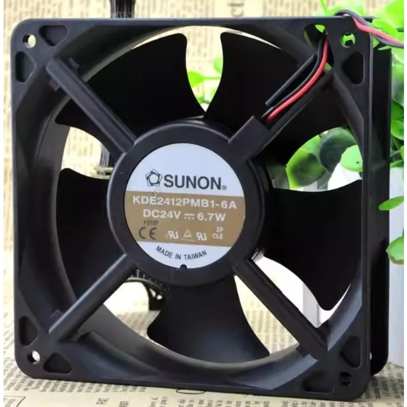 New Cooler Fan for SUNON KDE2412PMB1-6A 12CM 12038 24V 6.7W Inverter Fan 120 * 120 * 38mm