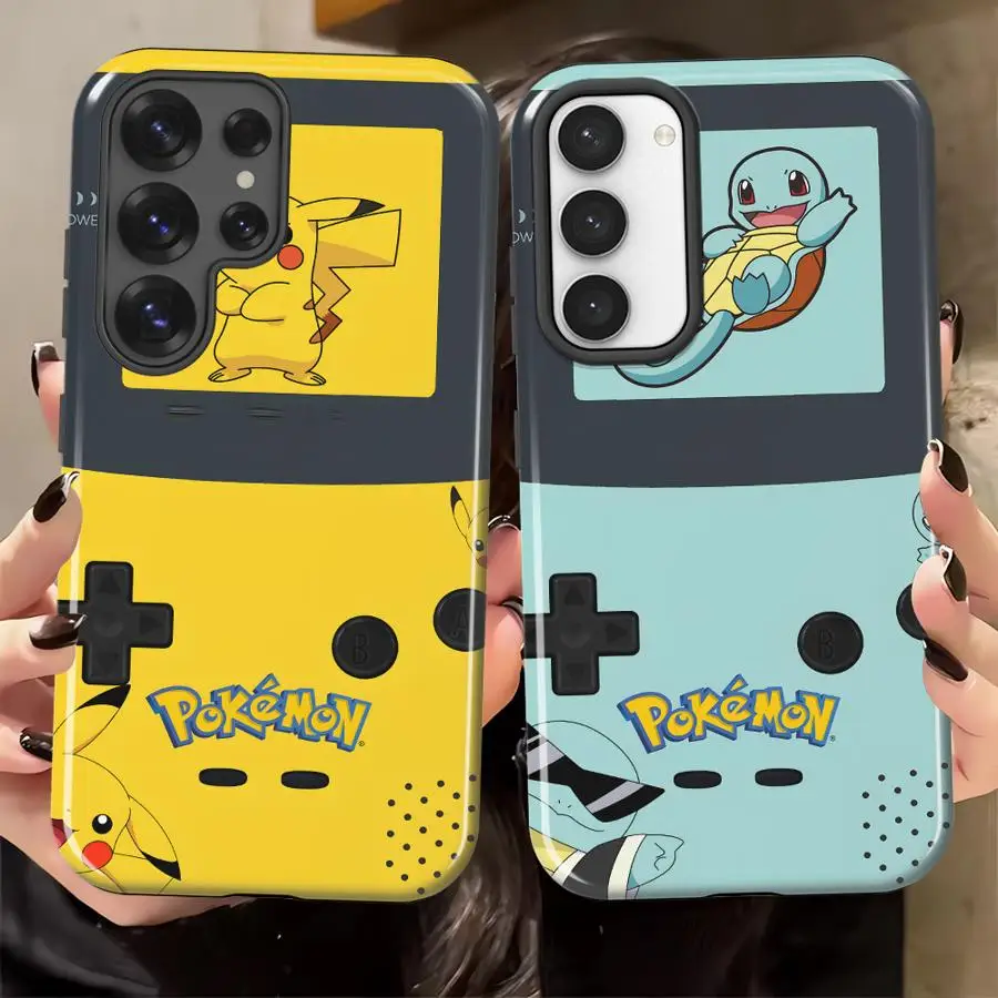 Pokes Mon Game Console Phone Case for Samsung Galaxy S26 Ultra S23 S24 Ultra S20 FE A16 A56 A36 A26 S25Ultra Soft Cover Capa