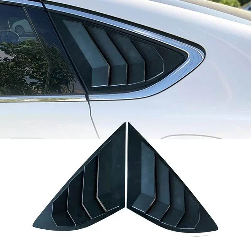 Para Ford Mondeo Fusion Sedan 2013-2018 ABS plástico ventana trasera cuarto cubierta de rejilla embellecedor de ventilación lateral accesorios adhesivos para coche