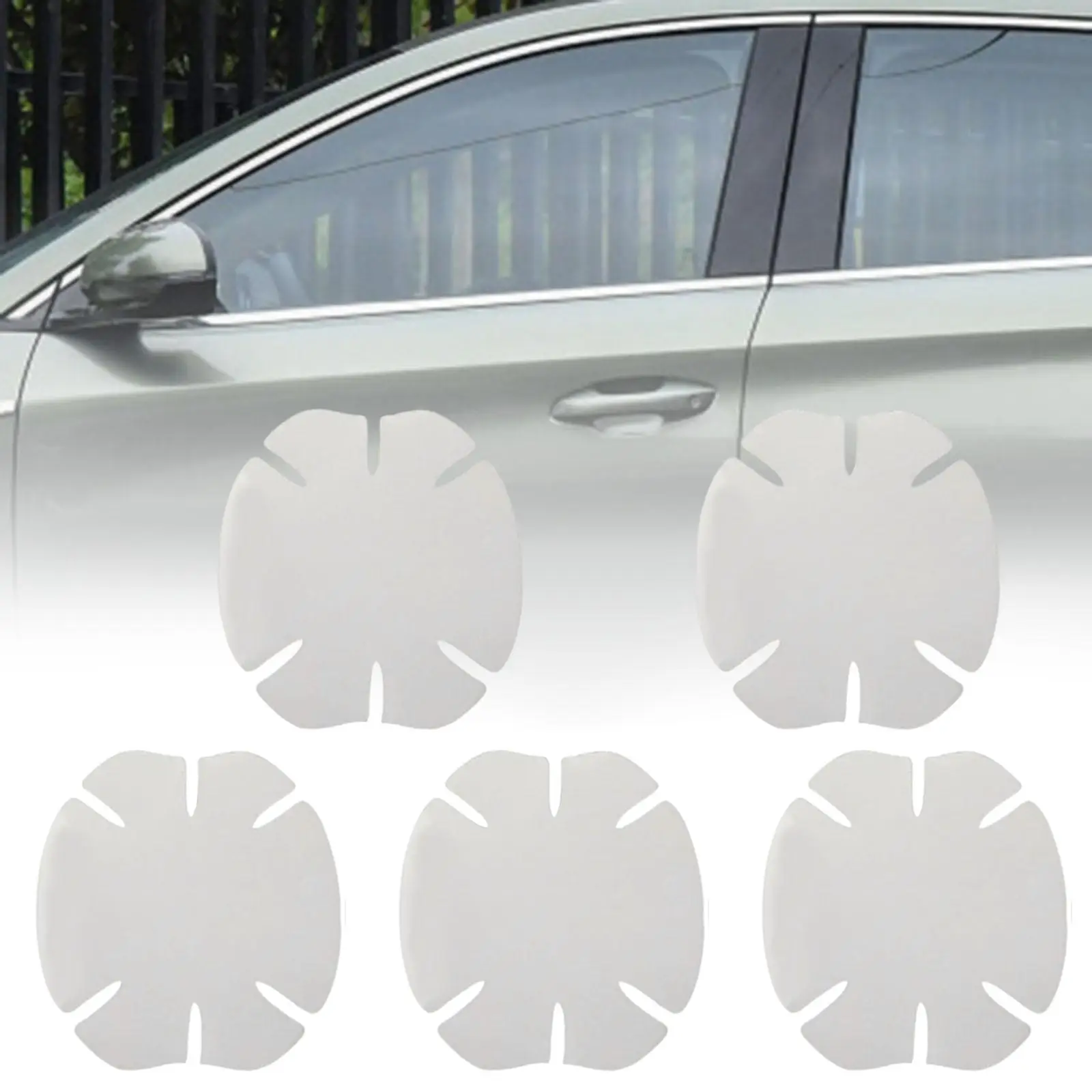 5 Pieces Car Door Handle Cup Protector Scratch Resistant Prevent Paint Chipping