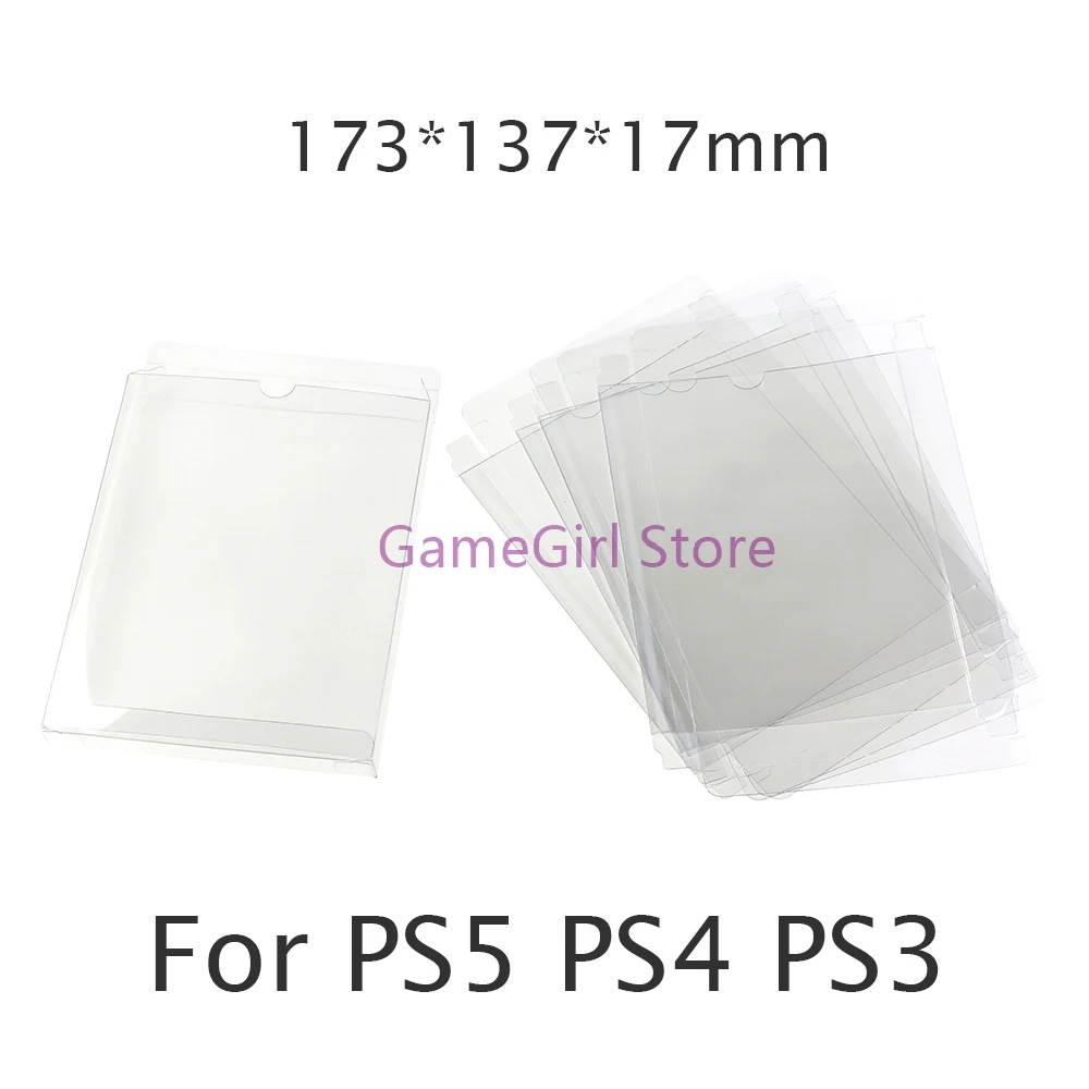 20pcs Clear Transparent PET Game Card Case Cover For PS5 PS4 PS3 Cartridge Protective Box