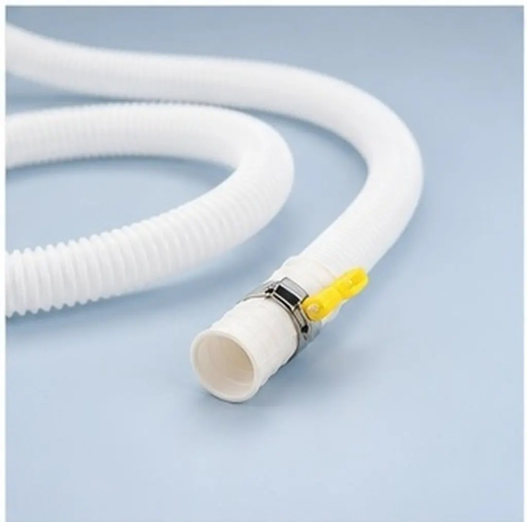 Flexible Air Conditioner Drain Hose with Heavy Duty Clamp for Quick Easy Secure Connection Condensate Water Drainage for Window