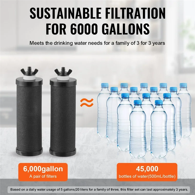

BYBS-Purification Water Filter Replacement For Gravity Filter System 2 Pack