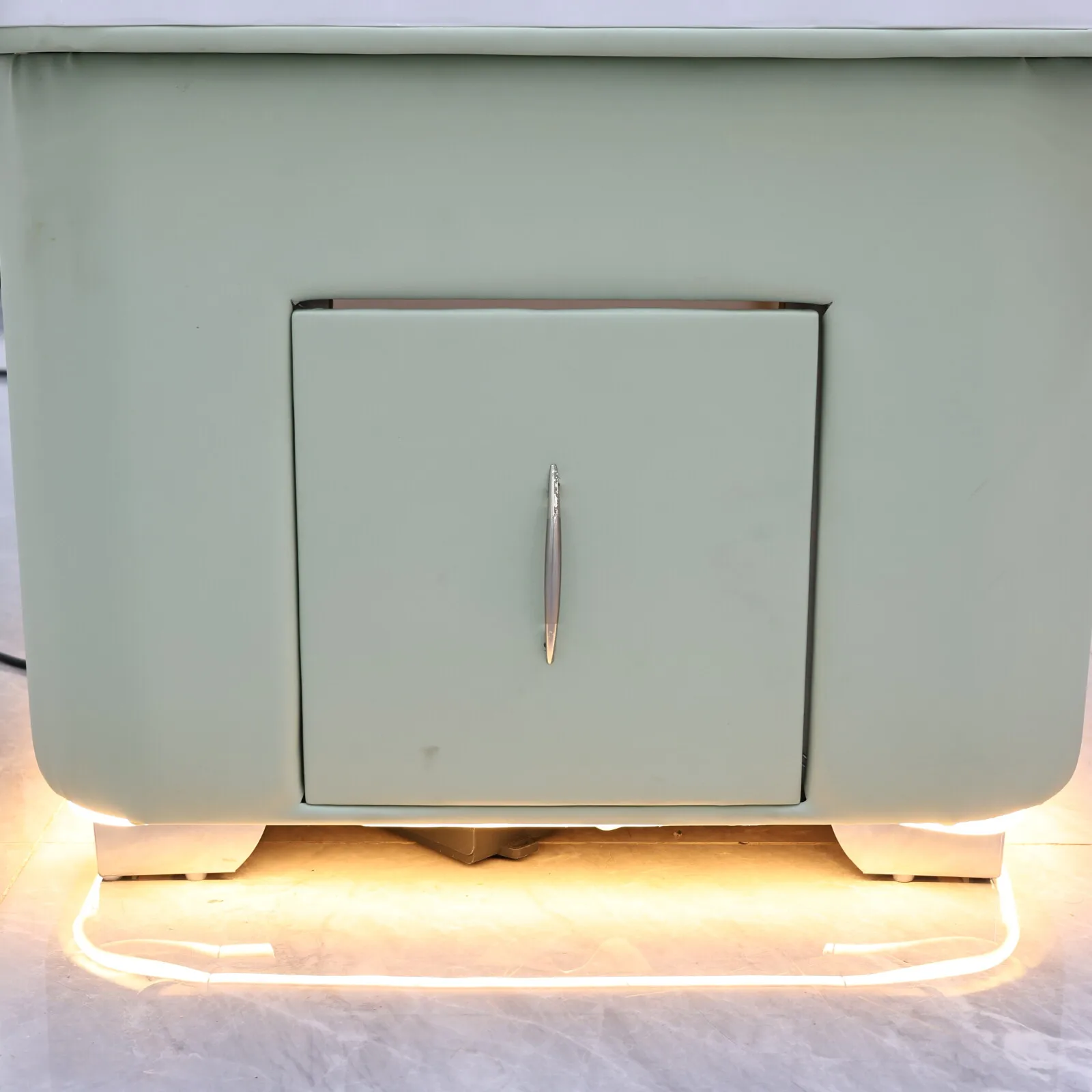 Elektrisches Shampoo-Liegebett in Erdtönen mit Massagefunktion – All-in-One-Salonstation mit Begasung, Fußbad und Haarwaschbecken – Detail 30