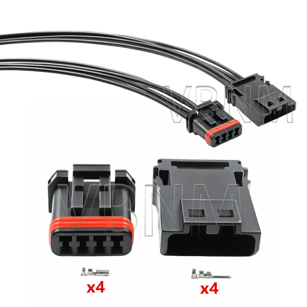 4 Pin MX19004S51 MX19004P Female or Male Auto Waterproof Connector Car Rearview Mirror Heating Wire Harness Plug Socket