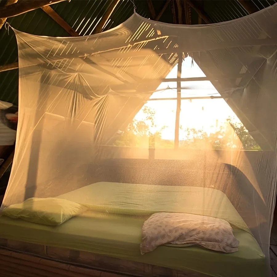Outdoor Pavilion Garden Mosquito Net, Extra Large Bed Cover, Camping Screen House Mosquito Net, Four-Sided Mosquito Net