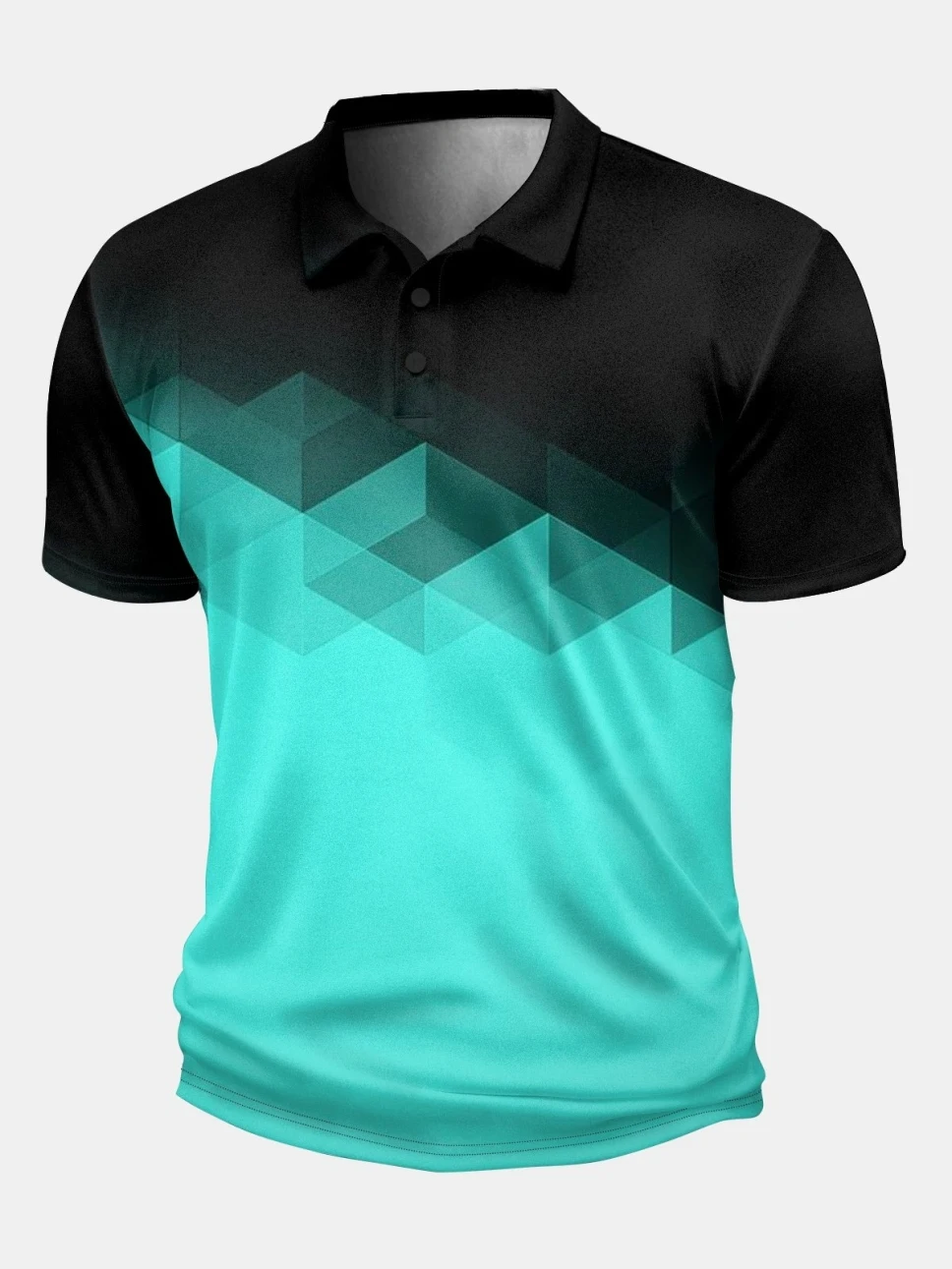 

2025 Men's T-shirt Fashion Casual Home Polo Shirt 3D Gradient Stripe Print Men's Street Lapel Button Polo Short Sleeve