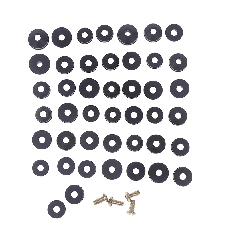 48PCS Plumbing Faucet Seal Washer O-ring Rubber Faucet Washer Assortment With Screws Flat Beveled For Repairing Faucet Leak