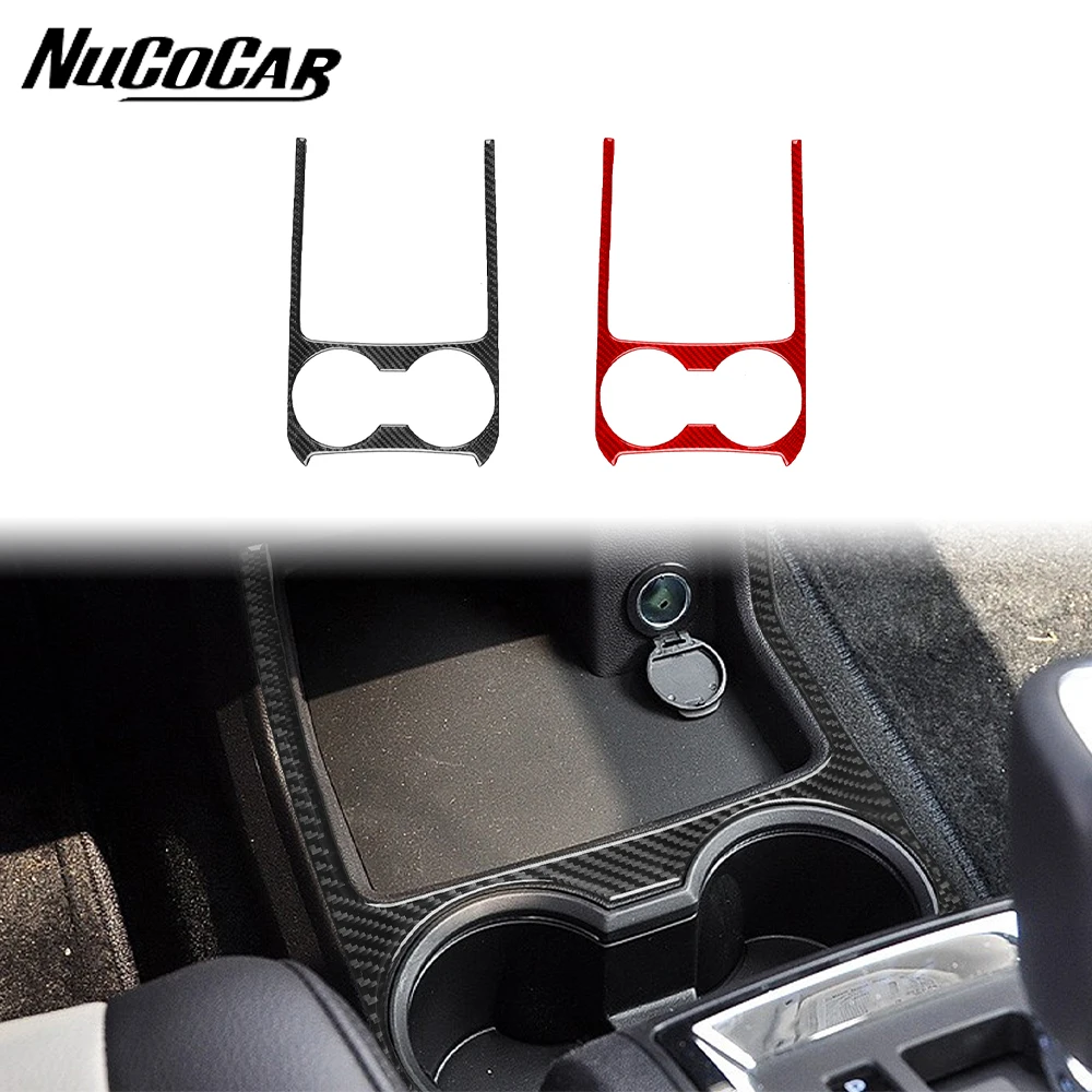 For Dodge Journey 2009-10 Carbon Fiber Central water cup holder console Panel Cover Car Interior Accessories Decorative Stickers