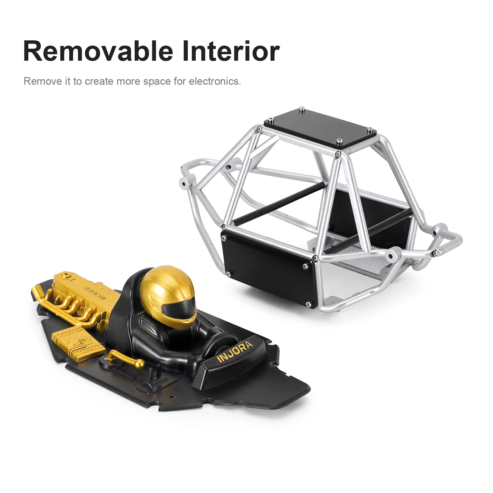INJORA Moonbit Nylon Tube Buggy Body Kit for 1/18 RC Crawler TRX4M - view 4