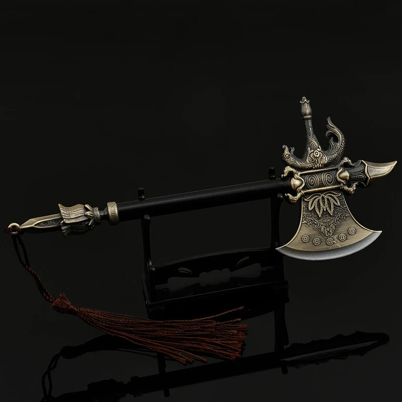 18cm Black Myth: WuKong Kaishan Ax Weapon Erlang God Yang Jian Game Peripheral Metal Weapon Model Decoration Ornament Crafts Toy