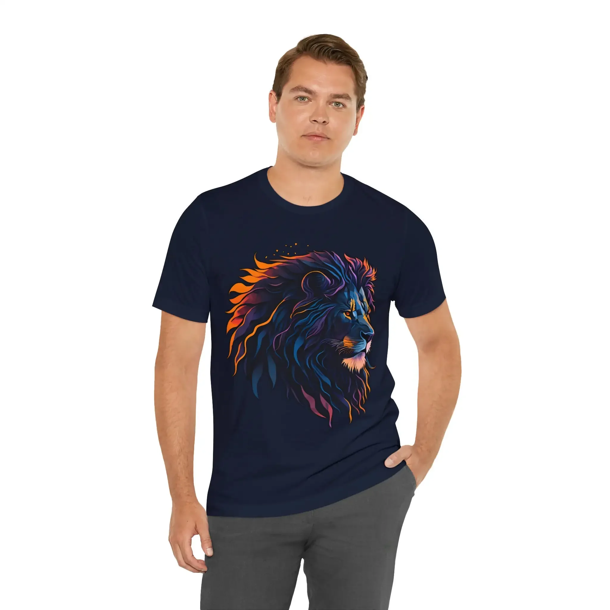 Lion Face Shirt Majestic T Abstract Animal Lover Art African Tribal