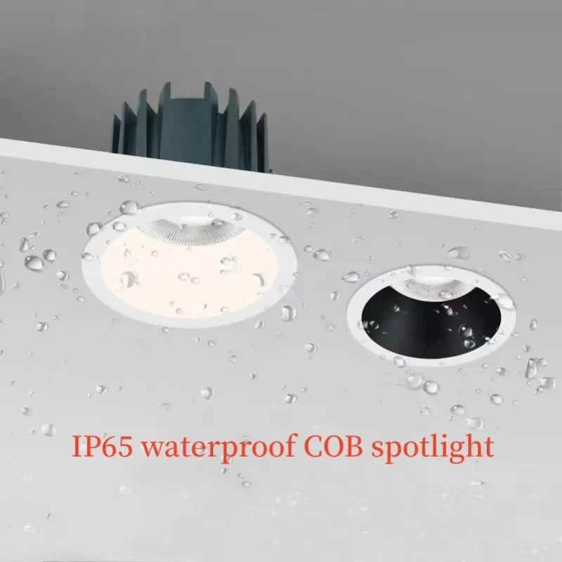 

Встраиваемый светодиодный светильник COB, водонепроницаемый потолочный светильник IP65, современная кухня, ванная комната, потолочные светильники, прожектор, домашнее освещение, декор