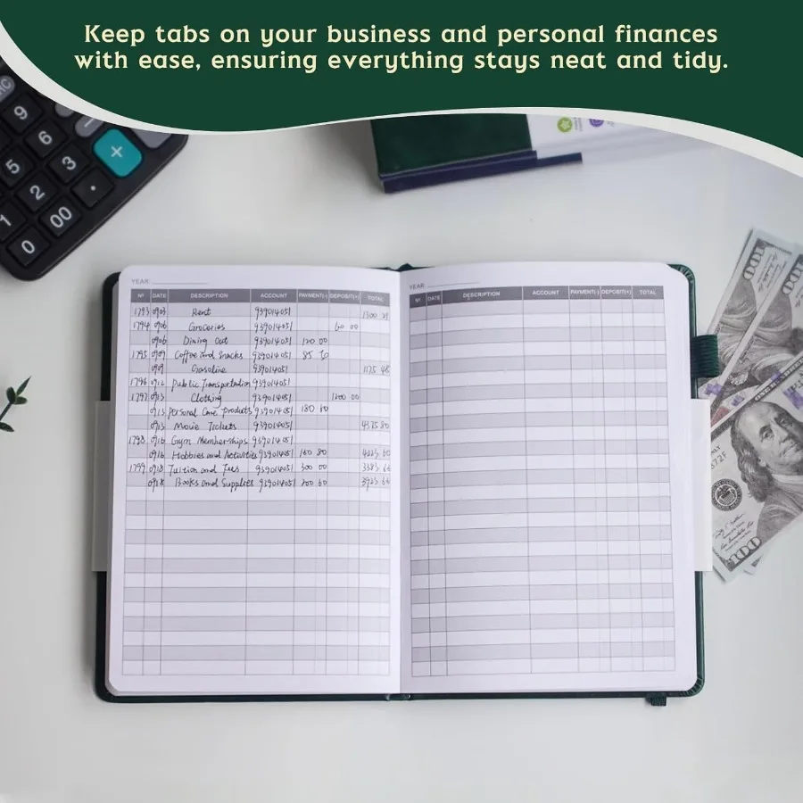 A5 Accounting Ledger Book for Personal and Small Business Financial Tracking: Expense and Deposit Log Notebook with Balance She