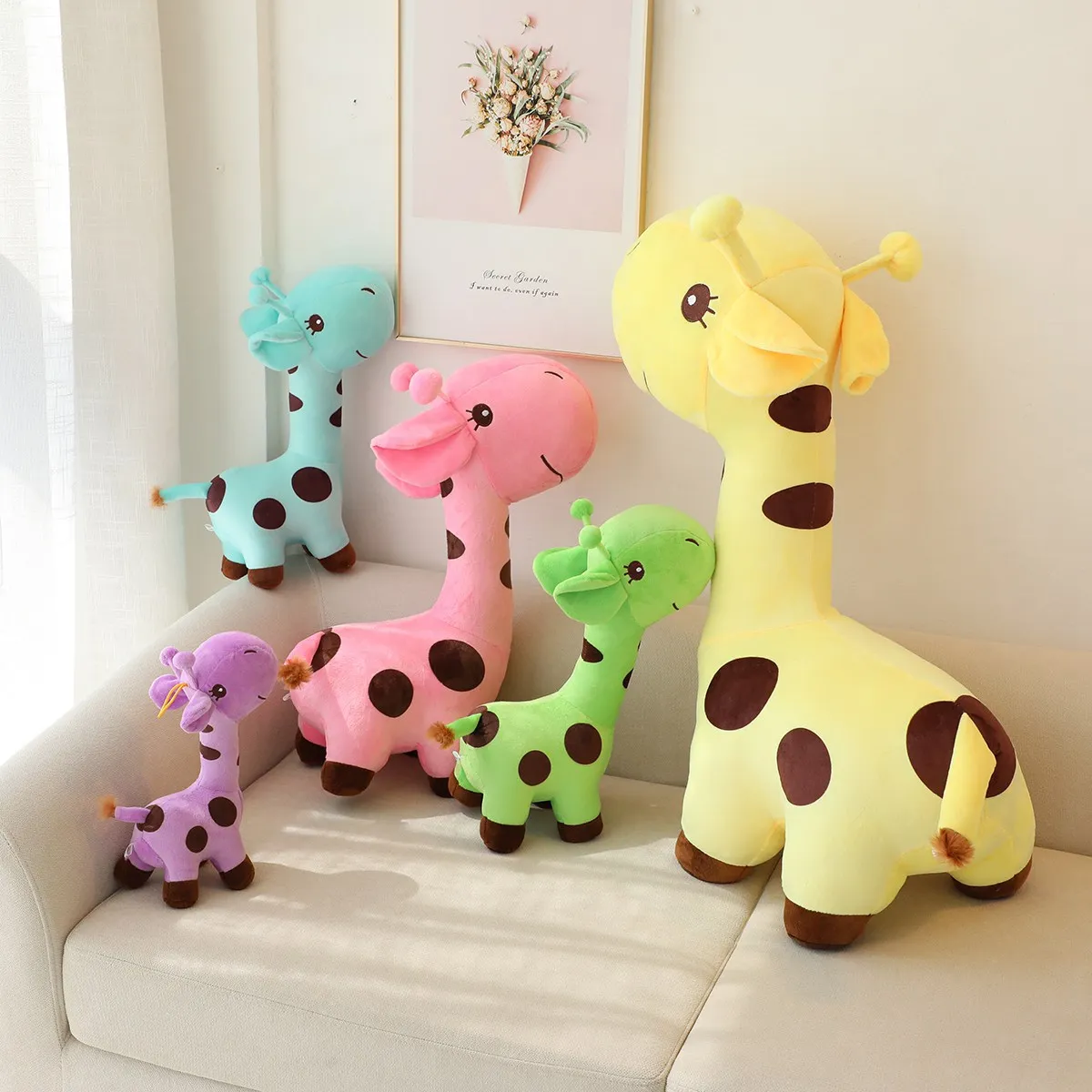 

Cartoon Giraffe Plush Toy Kawaii Animal Doll Children's Toy Home Decoration Birthday Present Soft Toy Giraffe