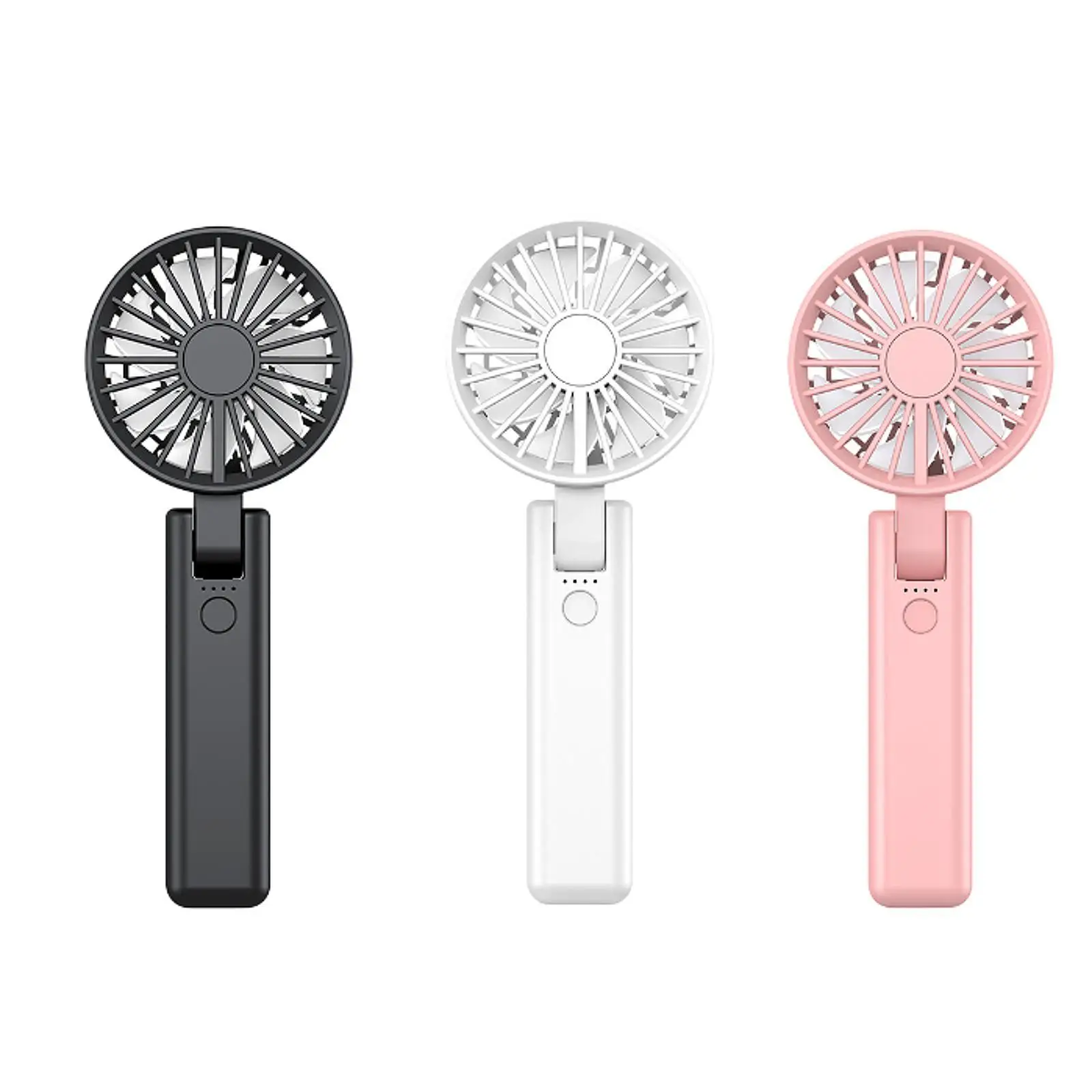 Hanging Neck Fan Personal Fan Double Blade Hand Fan Desk Fan Handheld Folded Fan for Hiking Camping Women Men Office Bedroom