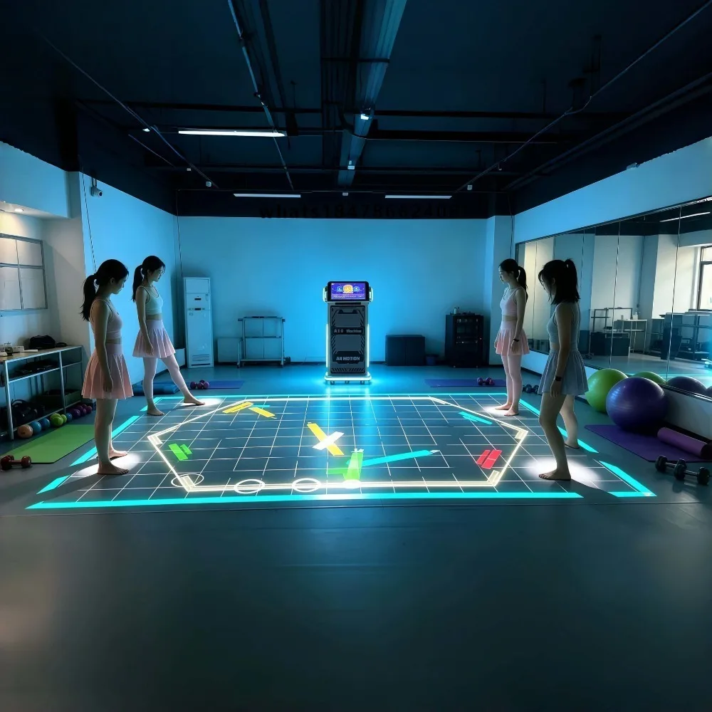 Movable Floor Projection Amusement Mobile Interactive Floor Projector Fitness All in One Floor Projection Interactive Projection