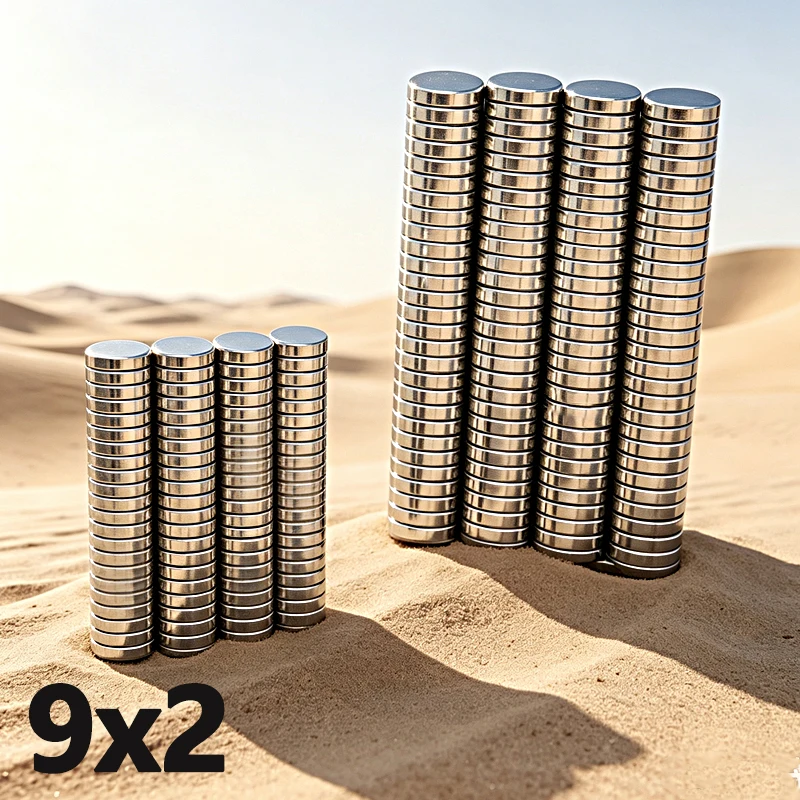 20-500pcs 9x2mm Magnet N35 NdfeB 9*2mm Accessory Fridge Magnets Round Shape Neodymium Magnet Permanent Magnetic Imanes