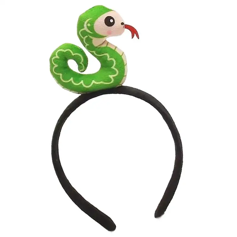 1 قطعة طوق الشعر سنة الثعبان 2025 سنة الأفعى عقال السنة الصينية الجديدة حفلة تأثيري حلي صور الدعائم رباط شعر للجنسين