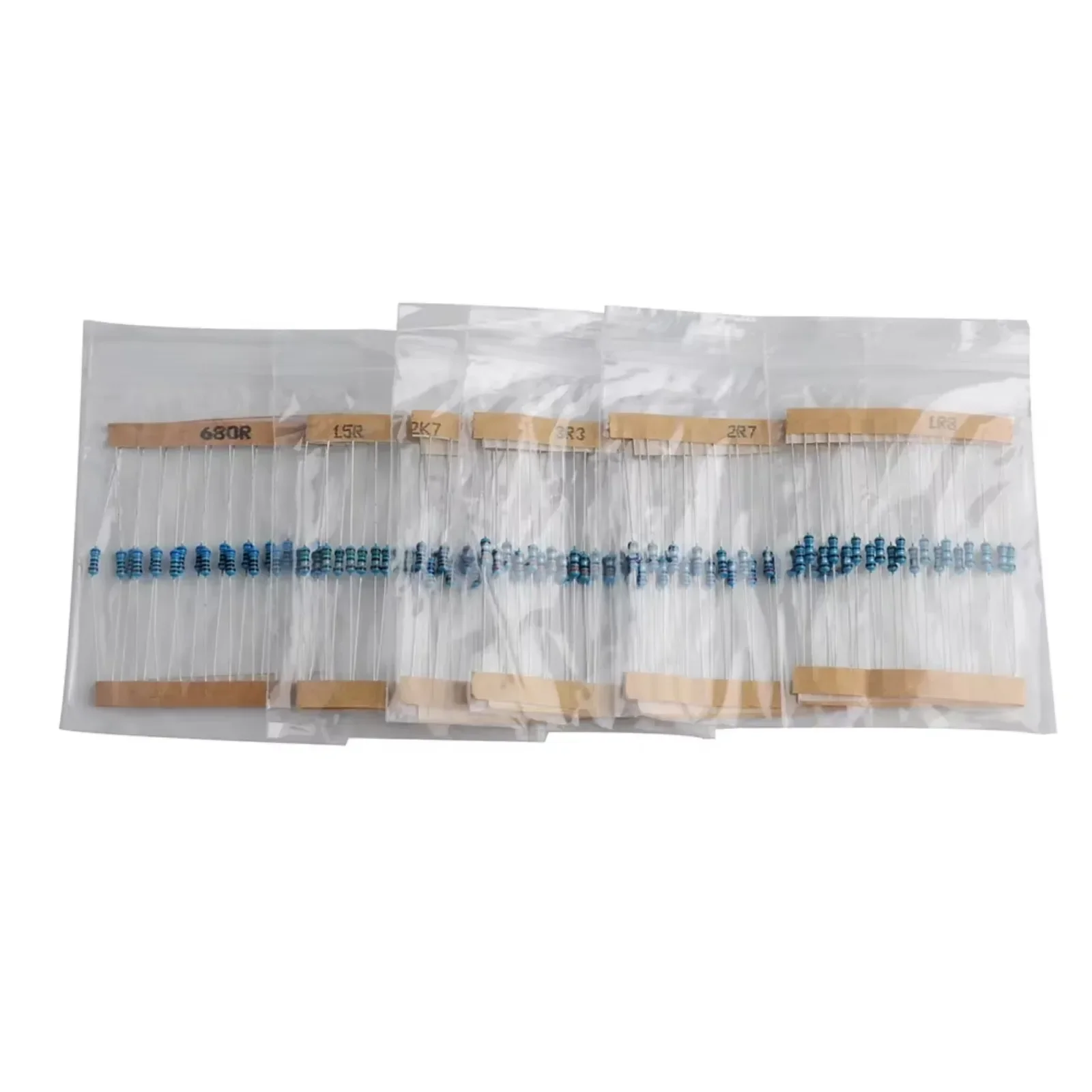 Resistore da 1/4 W Pellicola metallica Precisione 1% 30 valori ciascuno Kit resistori confezionati individualmente per Arduino