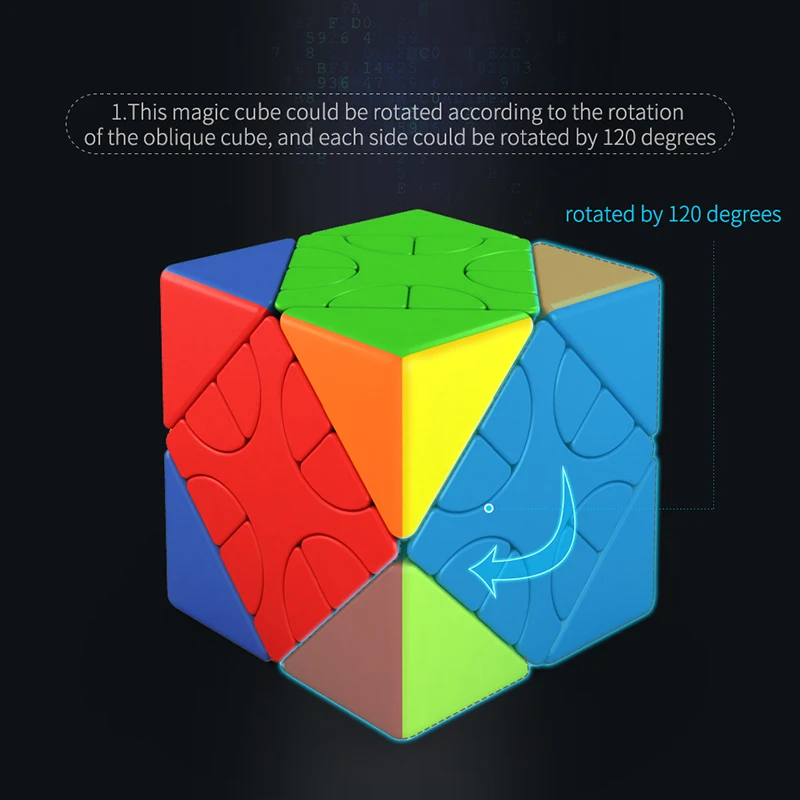 MoYu MFJS MeiLong Mixup Skewb Cube, Stickerless High‑Difficulty Irregular Puzzle Toy Cubo Magico