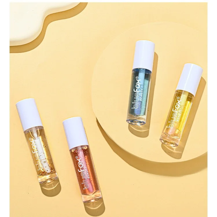 New Color Changing Pearl Lip Oil Lip Gloss Moisturizing and Moisturizing, Easy to Color Transparent, Rich Lips, Water Glitter