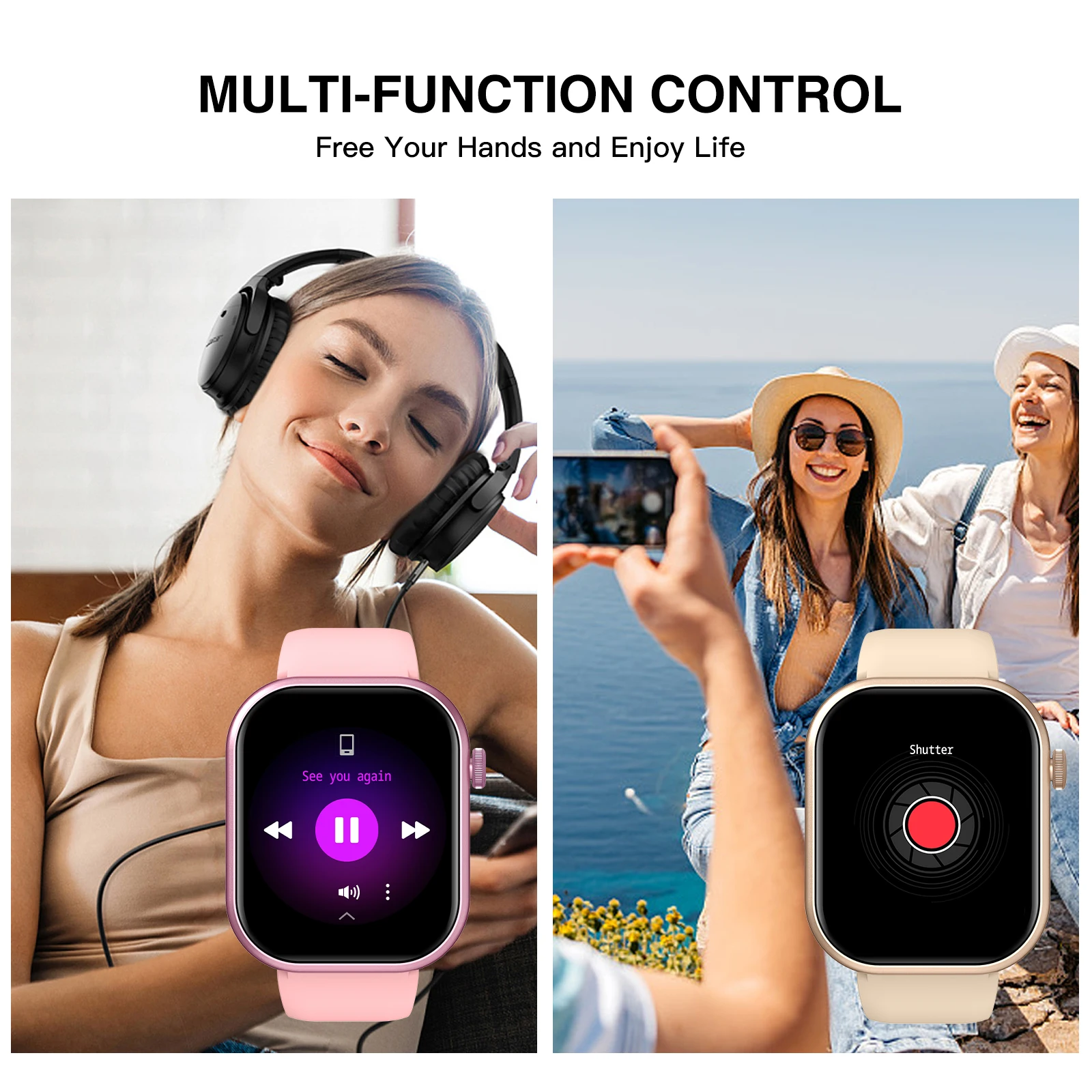 HOT Smartwatch full touch screen, answer and make calls, message reminders, custom watch face wallpaper and other functions