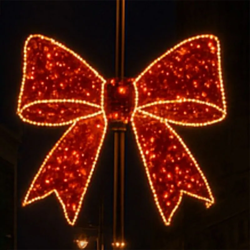 3D LED bow light decoration outdoor pattern Christmas decoration