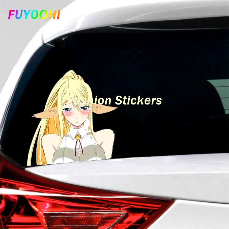 FUYOOHI Play Stickers Cartoon Centorea Shianus Car Sticker Anime Waifu Decal Rear Windshield Trunk Motorcycle Helmet Stickers
