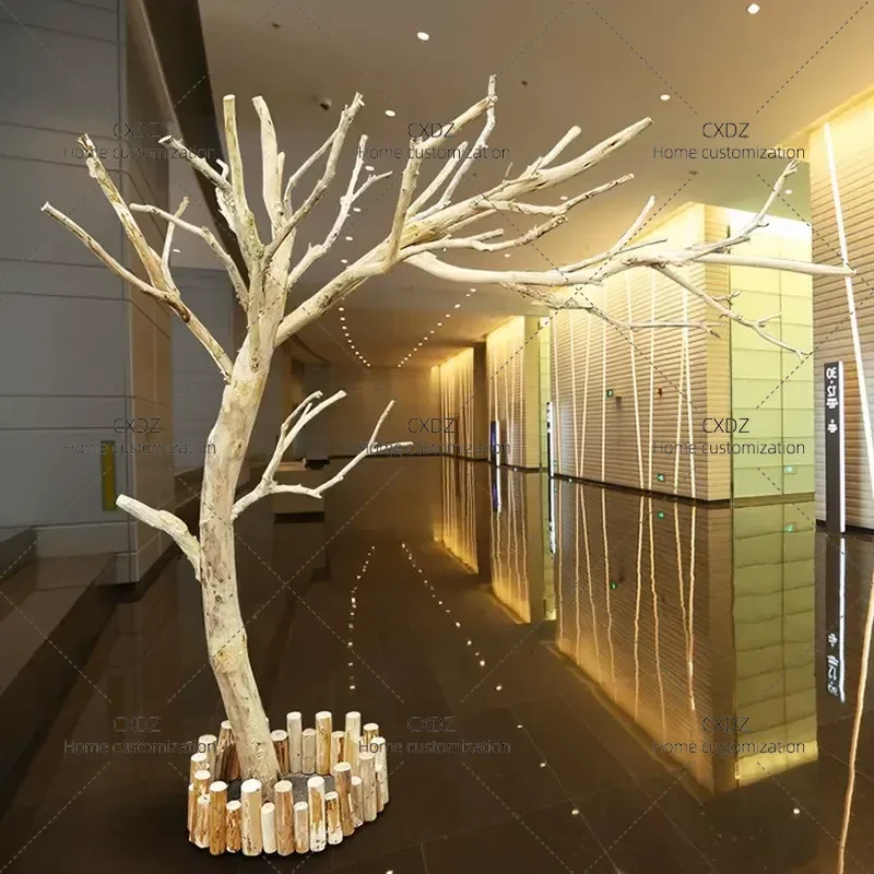Large Simulation Dead Tree with Dry Branches Realistic Cat Climbing Frame Bird Nest Hotel Living Room Home Decoration