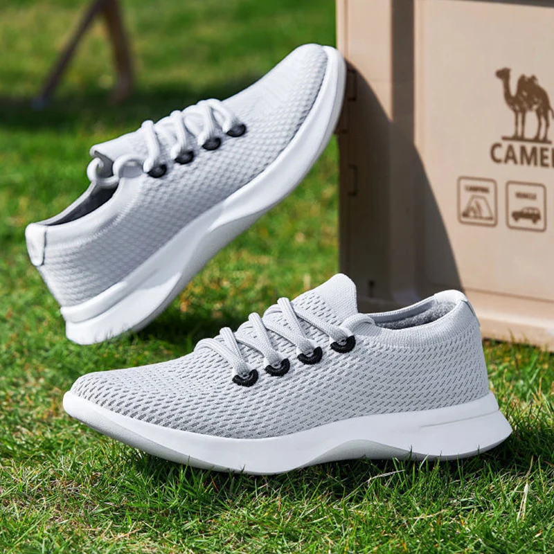 GOLDEN CAMEL Sports Running Shoes Men Women 2023 Summer New Fashion Soft Bottom Mesh Male Sneakers Flying Woven Casual Shoes