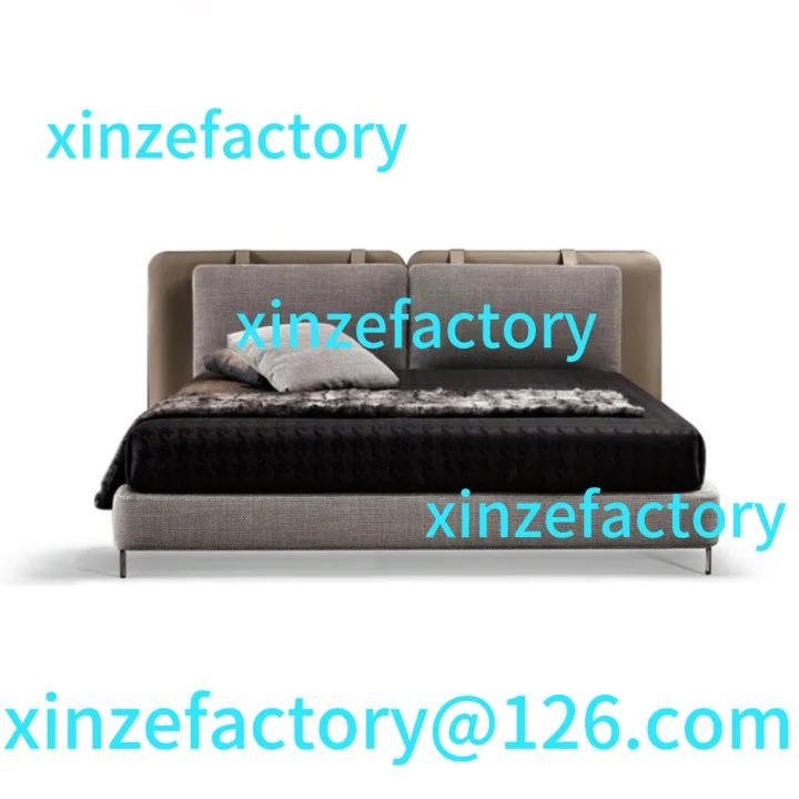 

Customizable Modern Fabric Large High-end Double Bed