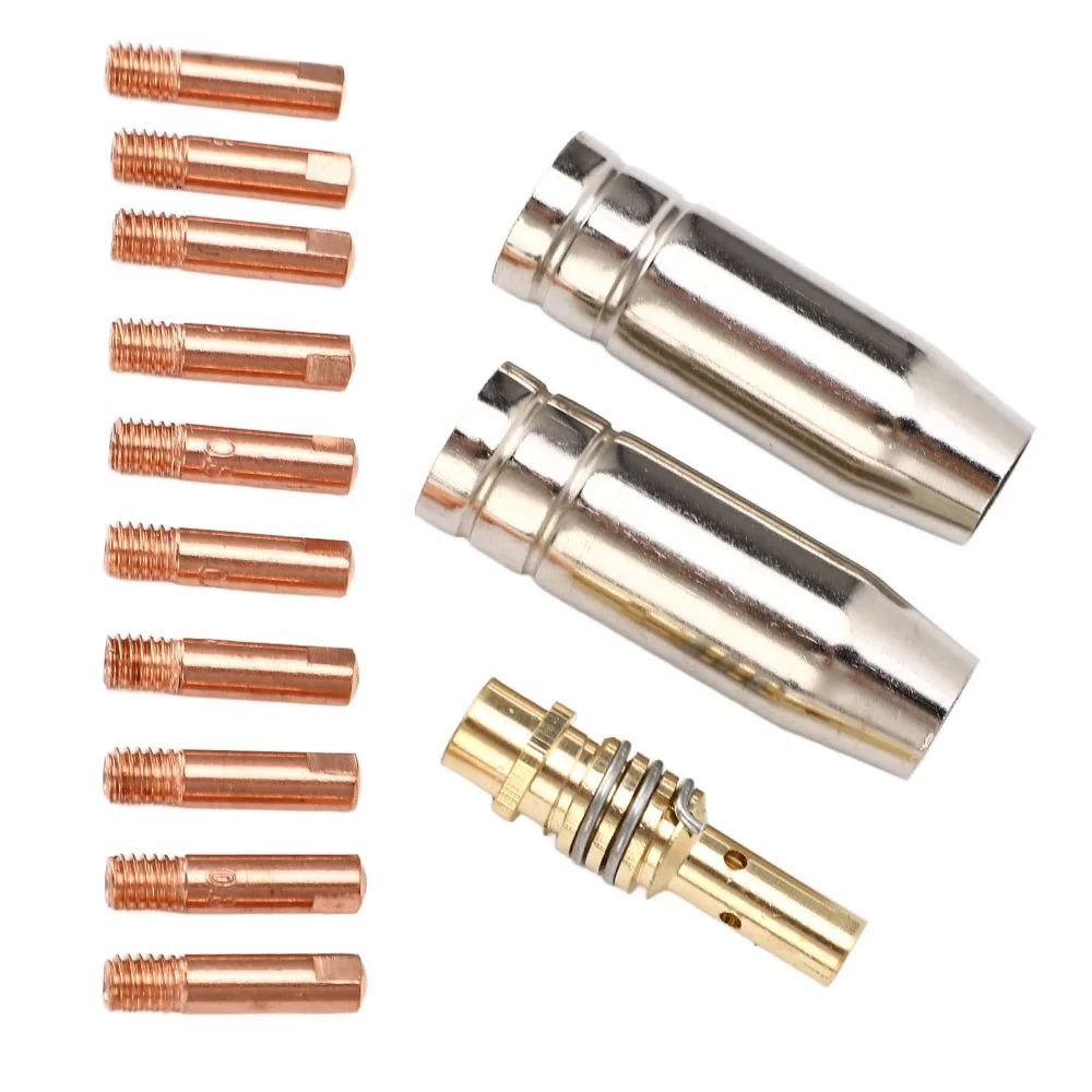Red Copper Material Welding Contact Tip Nozzle Gas Nozzle Included Diffuser Included Welding Torch Accessories Kit