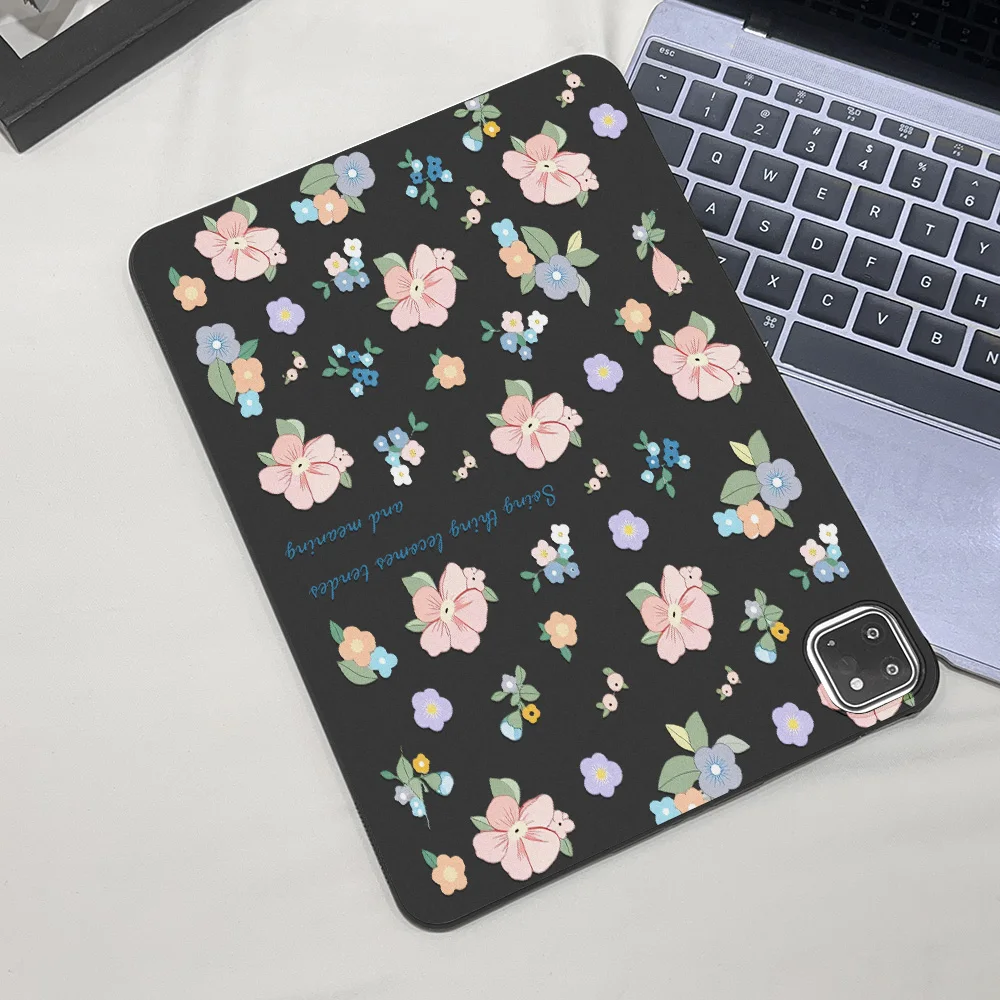 Colorful Background Black Cat Design Aesthetic Tablet Case for Apple iPad Pro 9.7 10.5 12.9 13 Air 2 3 11 13 mini 4 5 6 7 Shell