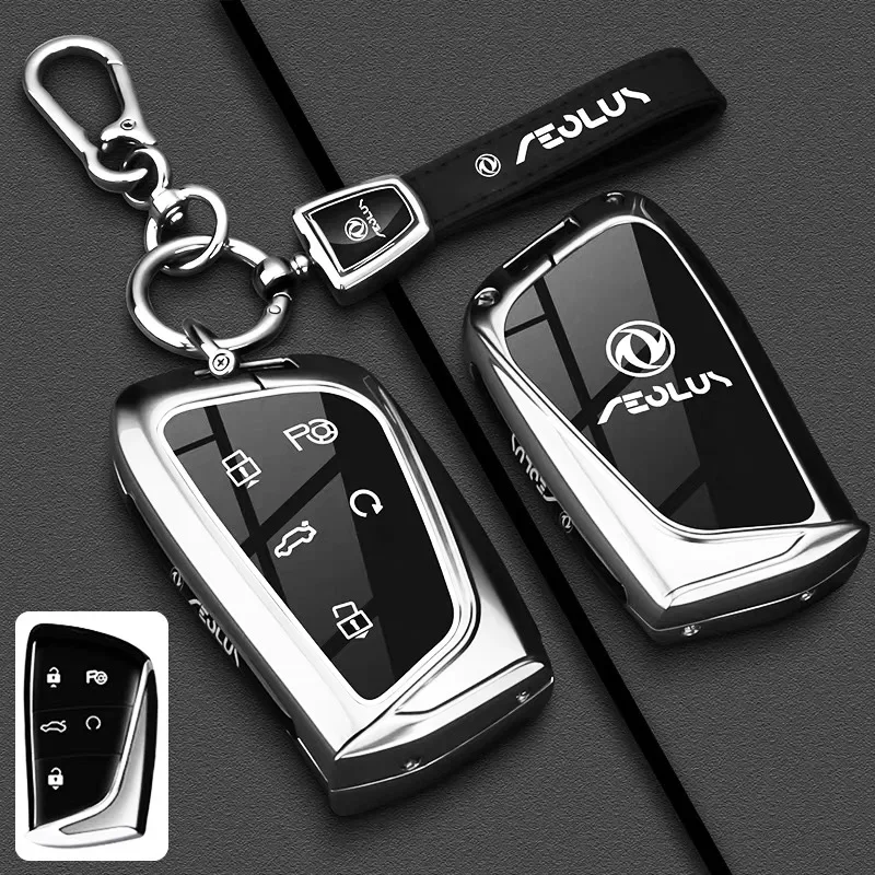 Premium Zinc Alloy Key Cover Case for Aeolus L7/SKY EV01/Haohan/Haoji (2026) - Protective Key Fob Shell  Keybag Keychain