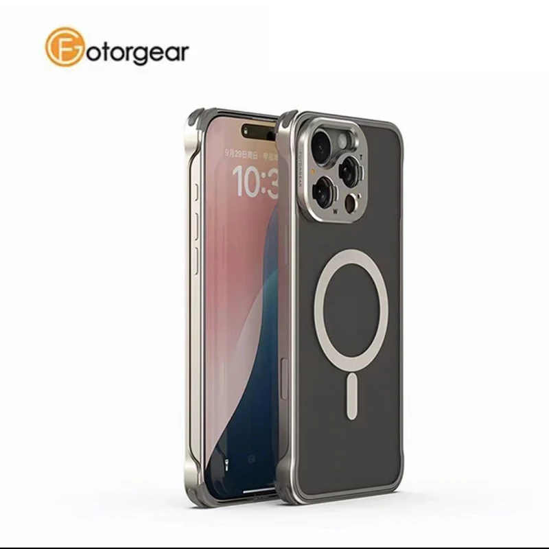 

Металлический чехол для смартфона Fotorgear с Т-образным креплением, магнитный защитный чехол для iPhone 16 Pro iPhone 16 Pro Max