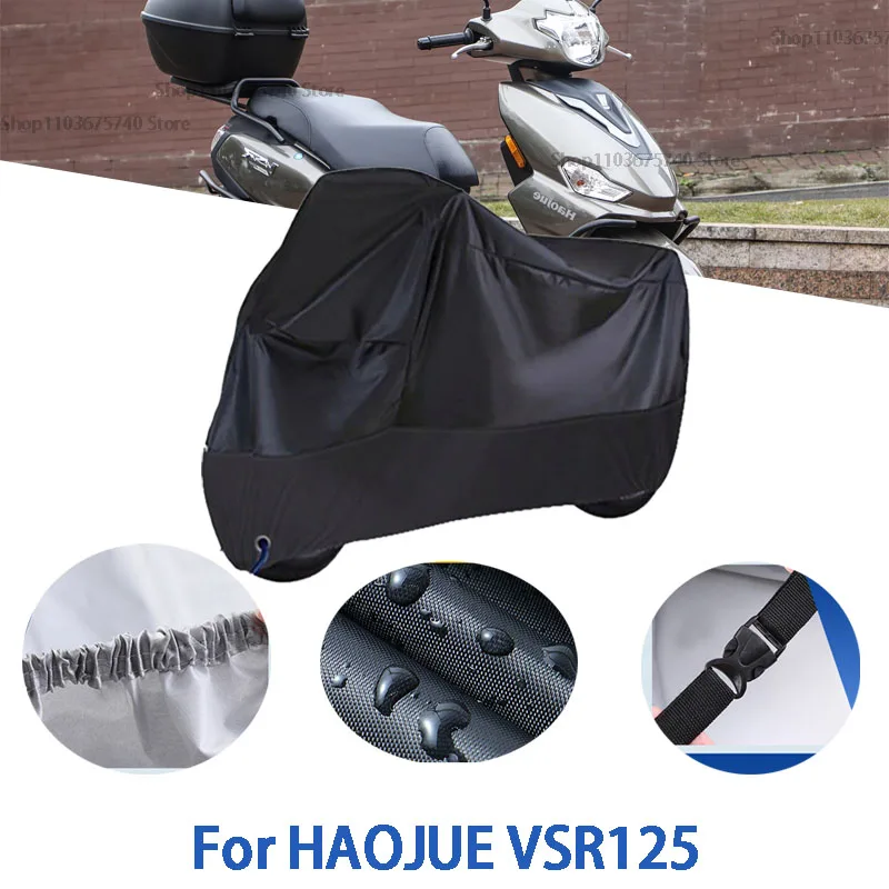 

Motorcycle Full Covers For HAOJUE VSR125 Car Outdoors Sun Protection Dust No Ear Thickened Oxford Clothcover Accessories