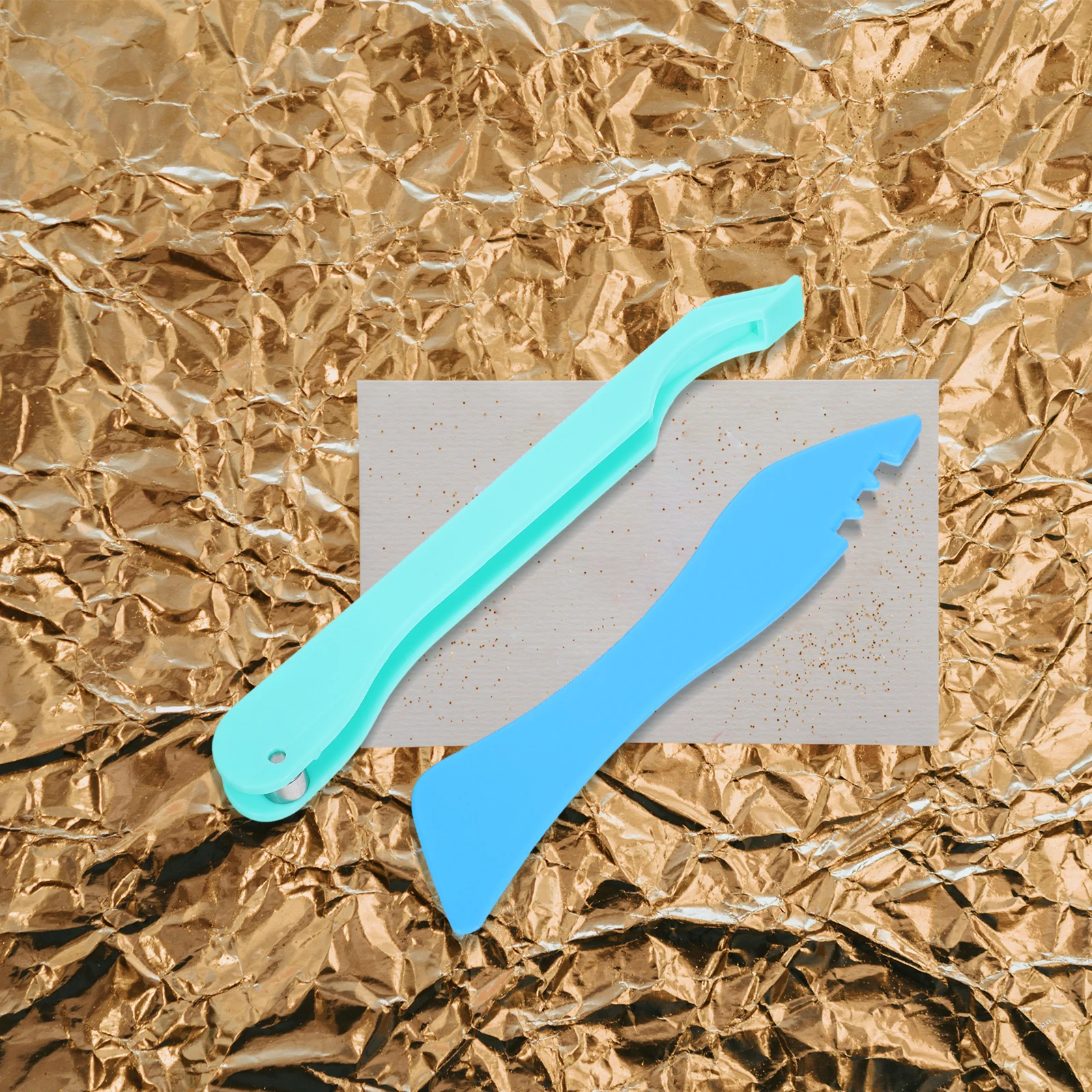 

2 Pcs Stained Glass Foil Tool Wrapping Supplies Copper Tape Applicator Dispenser Adhesive Plastic Foiling Craft