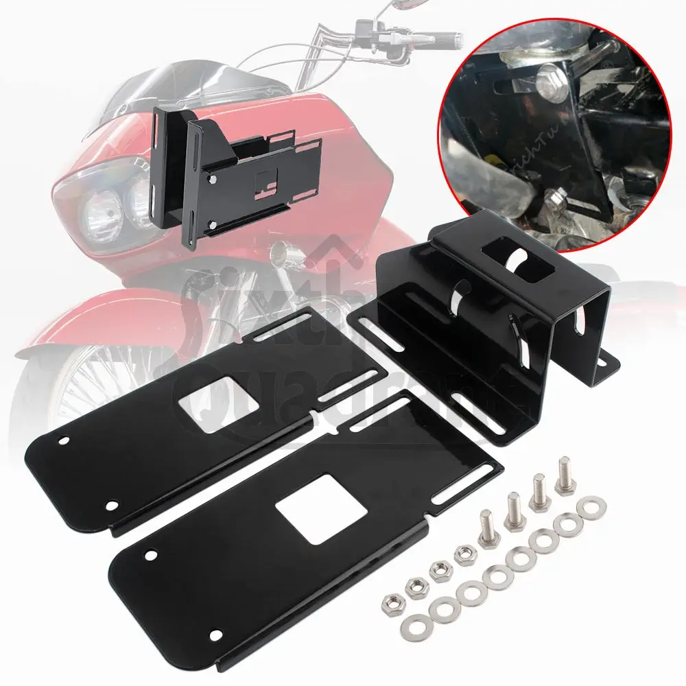 Motorcycle Accessories Adjustable Fairing Mount Brackets Kit Heavy Duty Steel Material  For Harley Davidson Road Glide 1998-2013