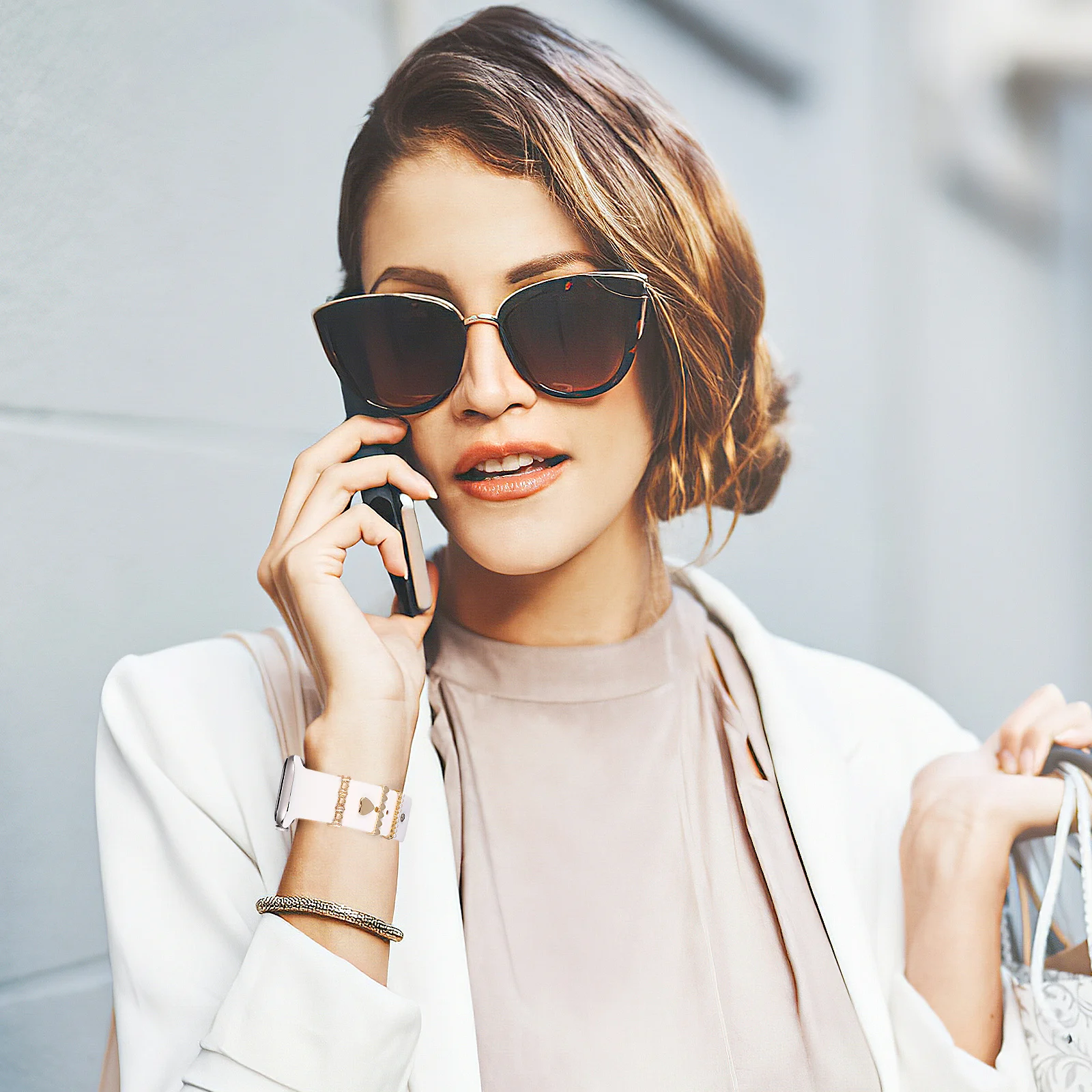 

Подвески на металлическом ремешке, украшения для умных часов, ремешок для часов, аксессуары, кольцо-петля, подвески для часов, украшение для умных часов, часы