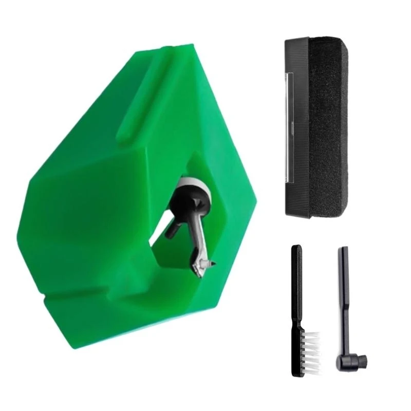 Diamond Tip Phonograph Needle Record Player Needle com escova reposição fonógrafo parte textura plástica para VMN95SP