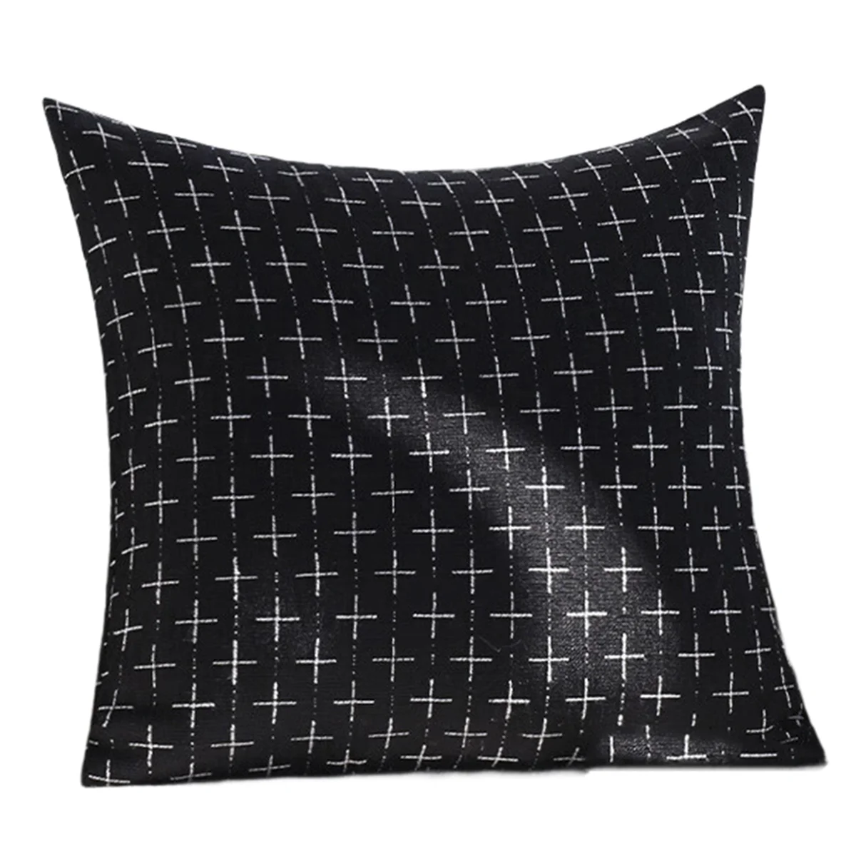 2025+ Decorative Throw Pillow Covers 18x18 Inch Black Vintage Couch Pillow Covers Pillowcase Woven Textured Cushion Cases