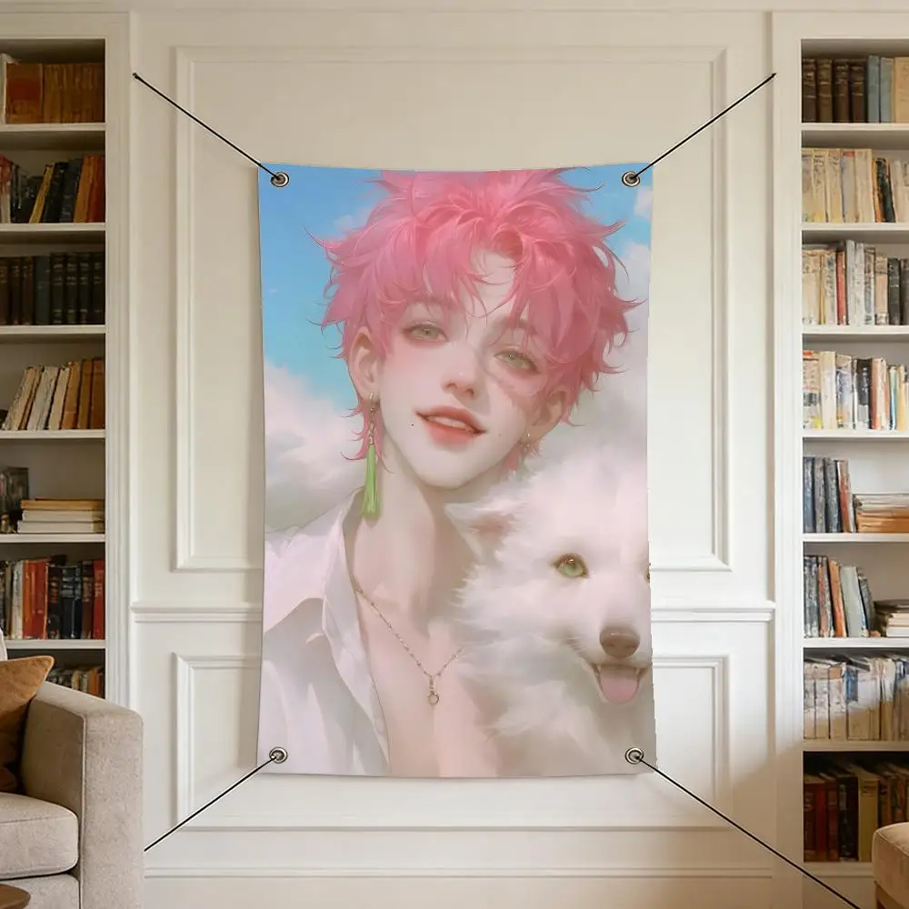 Art P-Pink B-Boy Flags Flags are suitable for outdoor camping, live streaming, music festivals, home décor, and parties