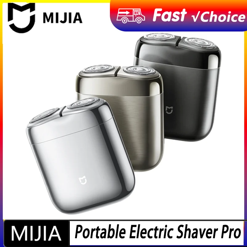 MiJIA Portable Electric Shaver Pro Double Ring Ripple Blade Net   Stainless Steel Concave Blades  Smart Start-Stop Sensor CN