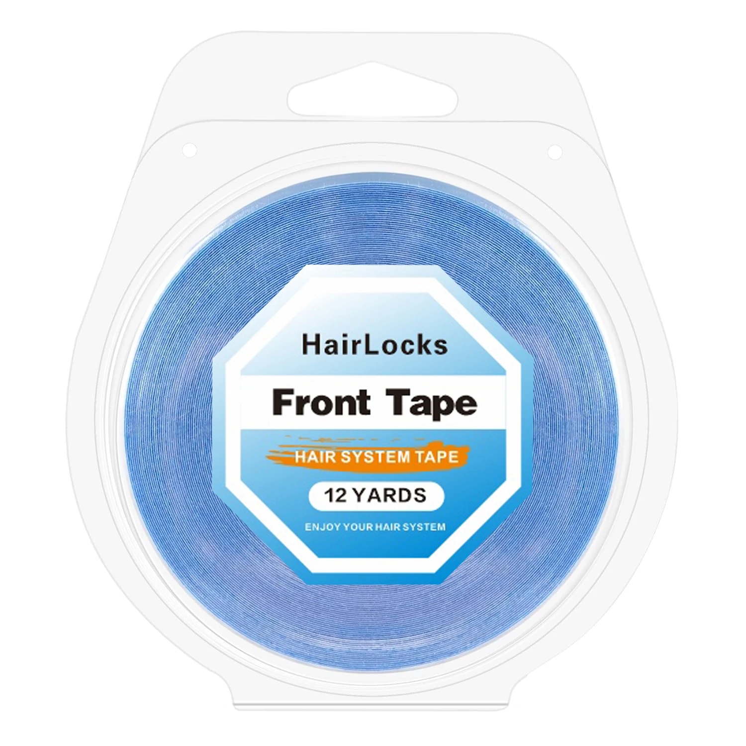 

12-ярдовая синяя водонепроницаемая двусторонняя клейкая лента для париков, сильная клейкая лента для кружевных париков, накладных причесок и систем замещения волос