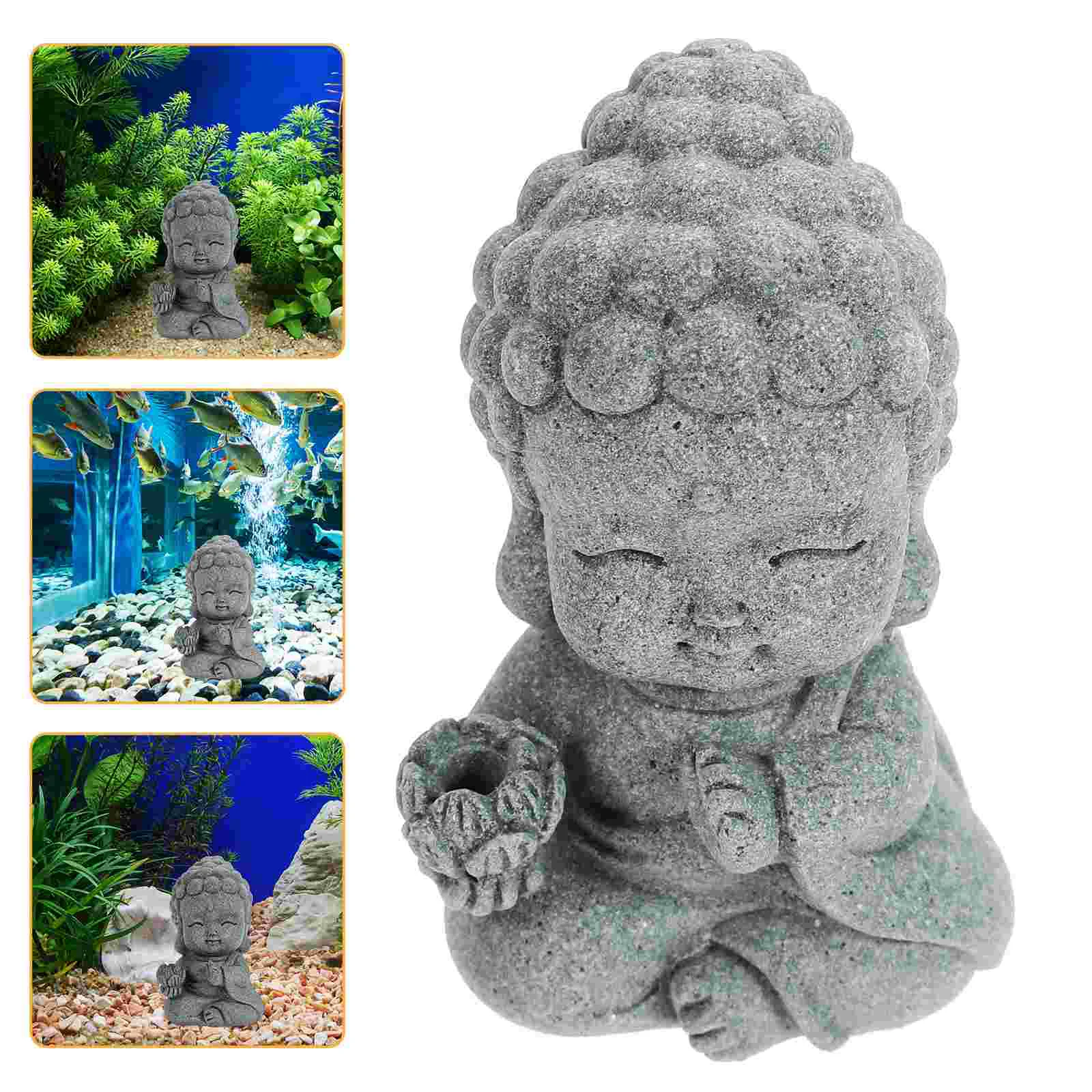 

Meditation Buddha Statue Ornaments For Outdoor Underwater Garden Sculpture Aquarium Figure Home Decor