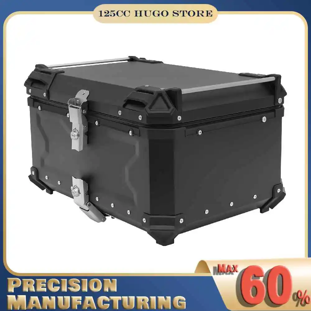 

Motorbike Tail Box 65L Waterproof Motorcycle Tail Storage Case Rear Large Capacity Motorcycle Storage Box Top Box