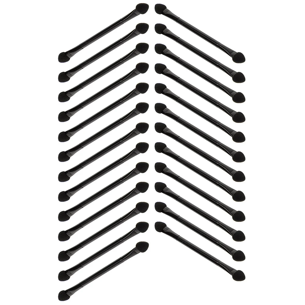 25 stuks dubbelzijdige oogschaduwborstels compacte lipapplicator make-upset draagbare schoonheidsproducten dubbelzijdige oogschaduw