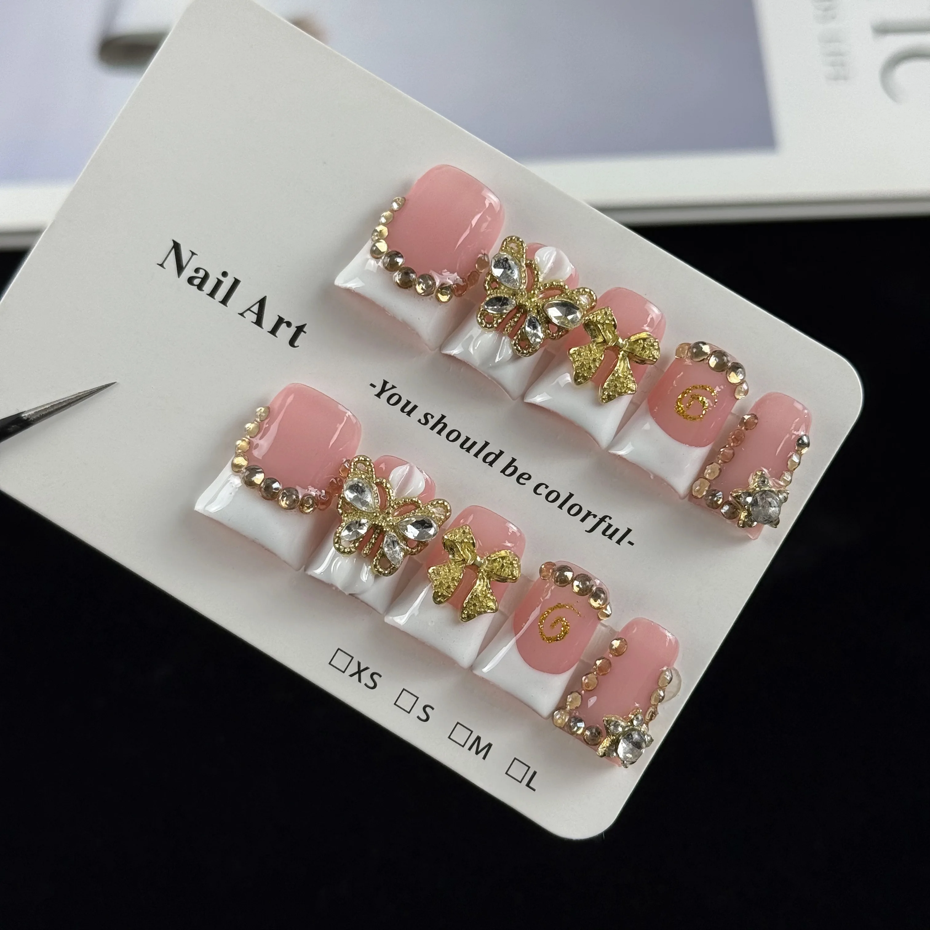 10pcs high-end Luxury-sleek st - Nail Art Fake Nails recension och pris